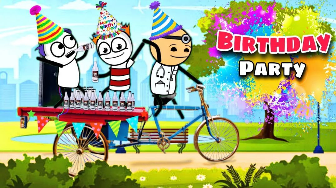⁣😅😂ফোটকের জন্মদিন😂😅 Birthday party Funny Bangla Comedy Cartoon Video | Earn mony Tweencraft | slumfox
