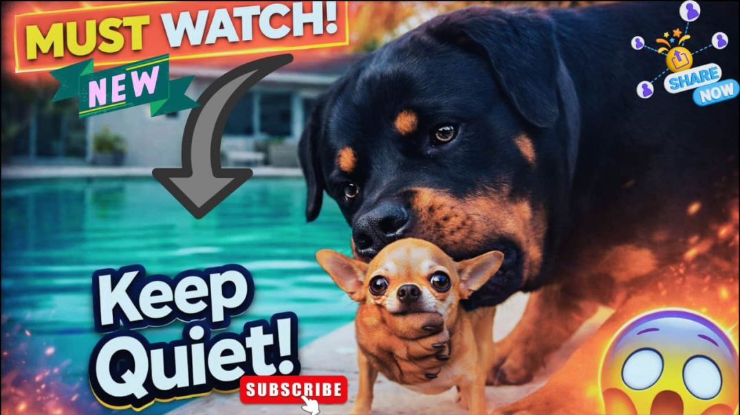 ⁣Tiny Chihuahua vs Giant Rottweiler 🐶💥 | Size Doesn’t Decide Brain Power!