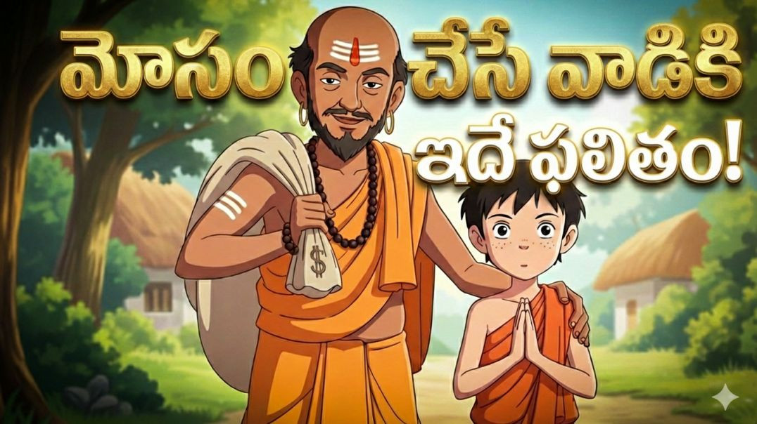 ⁣ఆషాఢభూతి కథ | మోసగాడికి మోసం | Telugu Moral Story for Kids