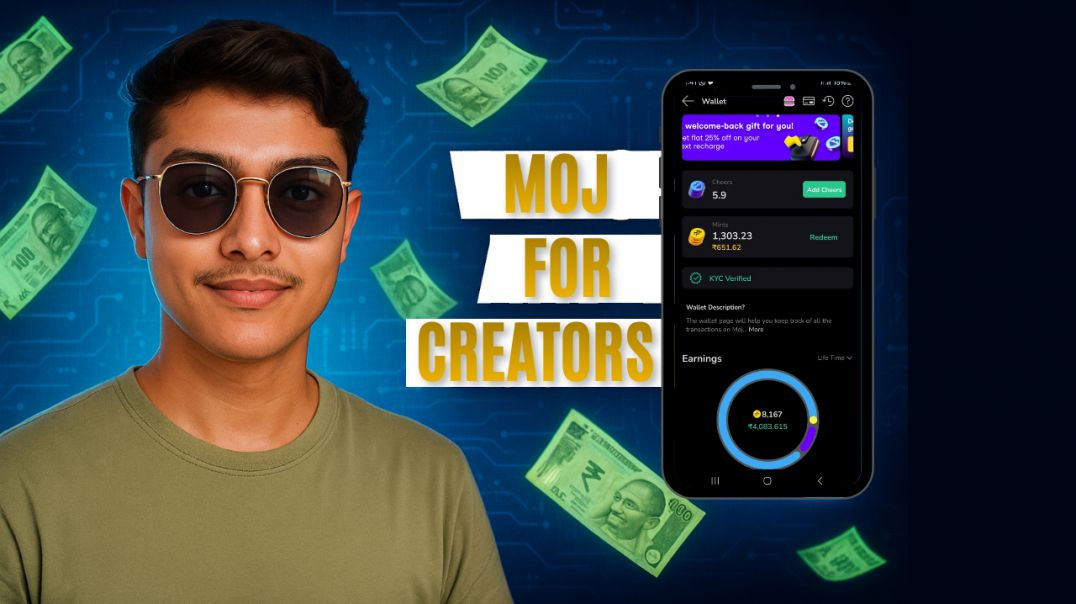 ⁣How I Earned 13,023 Mints on Moj 😲 | Moj App Earning for Creators | Dear Creators