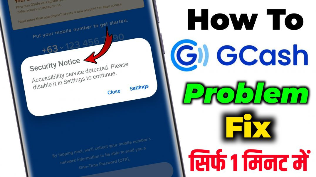 ⁣Accessibility service detectedPlease disable it in Settings to continue gcash | gacsh security notic