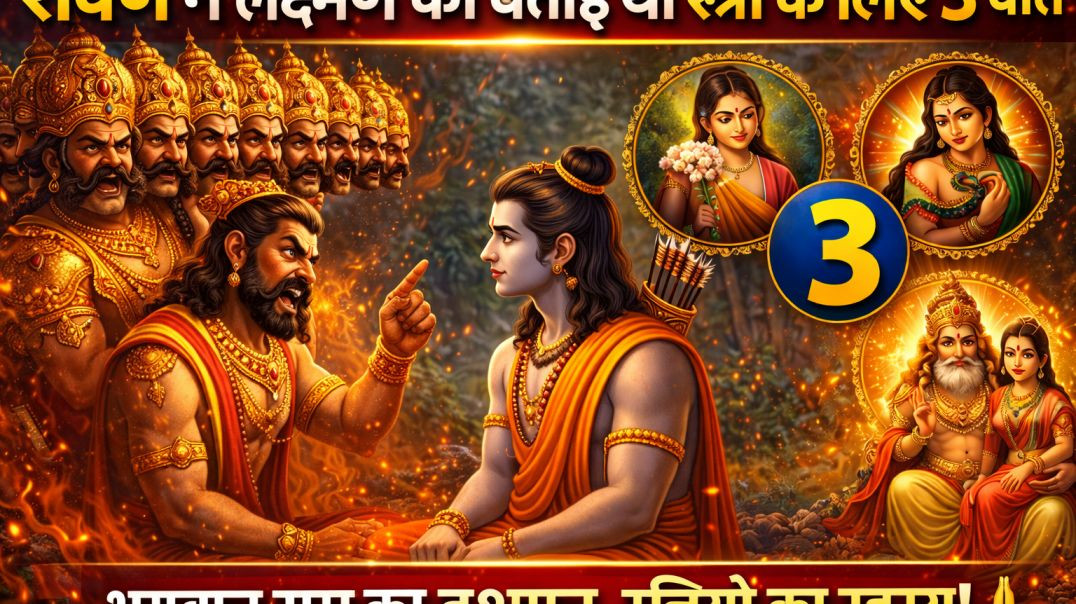 ⁣मृत्यु शय्या पर रावण ने लक्ष्मण को स्त्रियों के बारे में क्या सिखाया? | चौंकाने वाला सत्य!#रावण #[