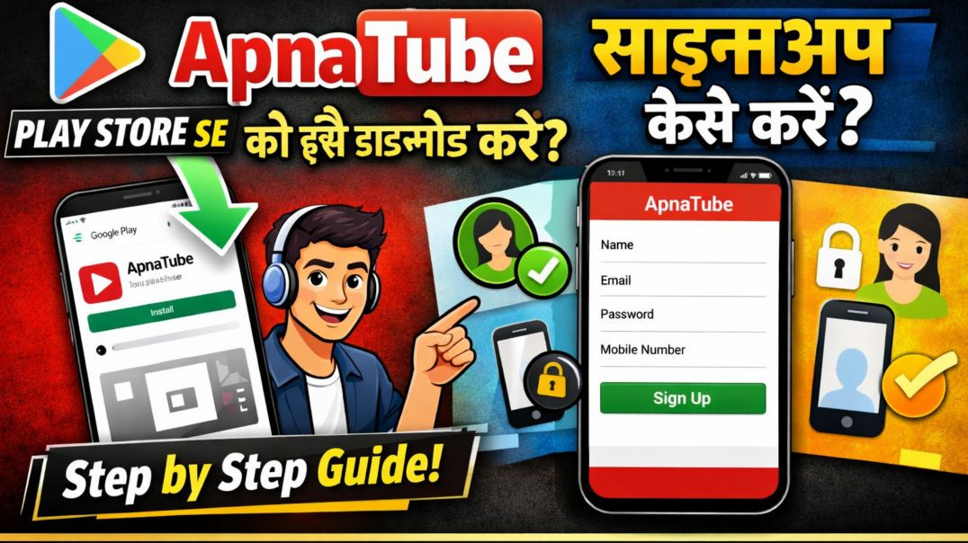 ⁣Apnatube ko singup kaise kare