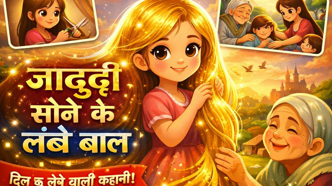 ⁣जादुई सोने के लंबे बाल | दिल छू लेने वाली सीख देने वाली कहानी | Hindi Cartoon Story