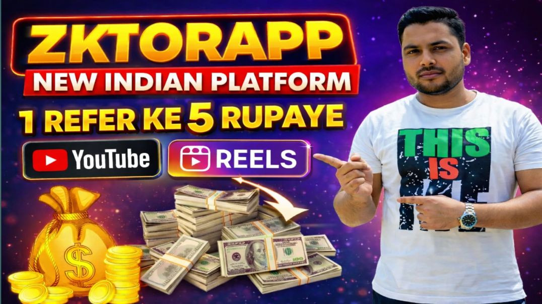 ⁣1 Refer = ₹5 😱 ZKTORAPP Se Earning Start Kaise Kare? #shanukasafar