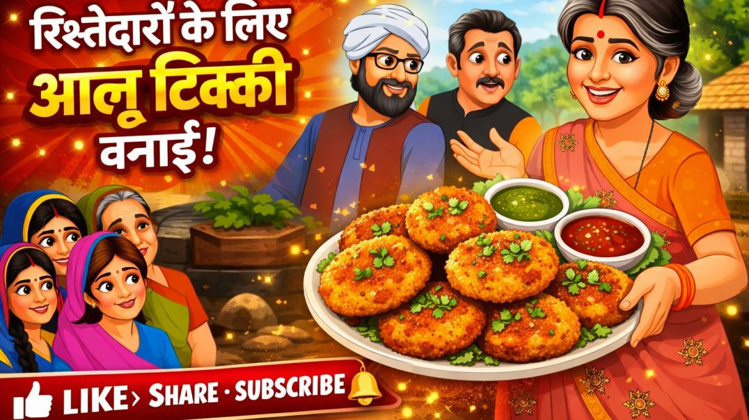 ⁣रिश्तेदारों के लिए बनाई आलू टिक्की | Hindi Kahani | Hindi Cartoon | Moral Stories | Hindi Story