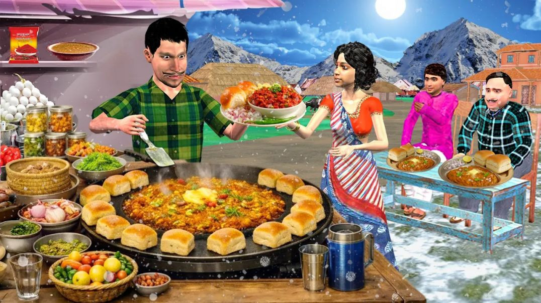 ⁣ठंडे मौसम में पाव भाजी वाला Winter Pav Bhaji Seller Hindi Kahaniya Moral Stories