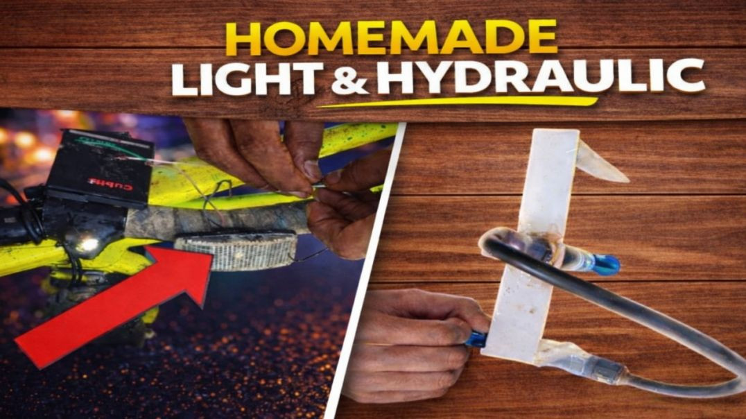 ⁣Homemade light s hydraulic
