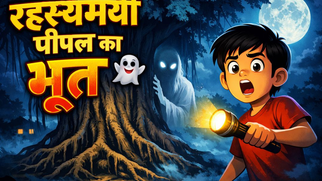 ⁣रहस्यमयी पीपल का भूत 👻 | डरावनी सच्चाई की 2D एनिमेशन कहानी