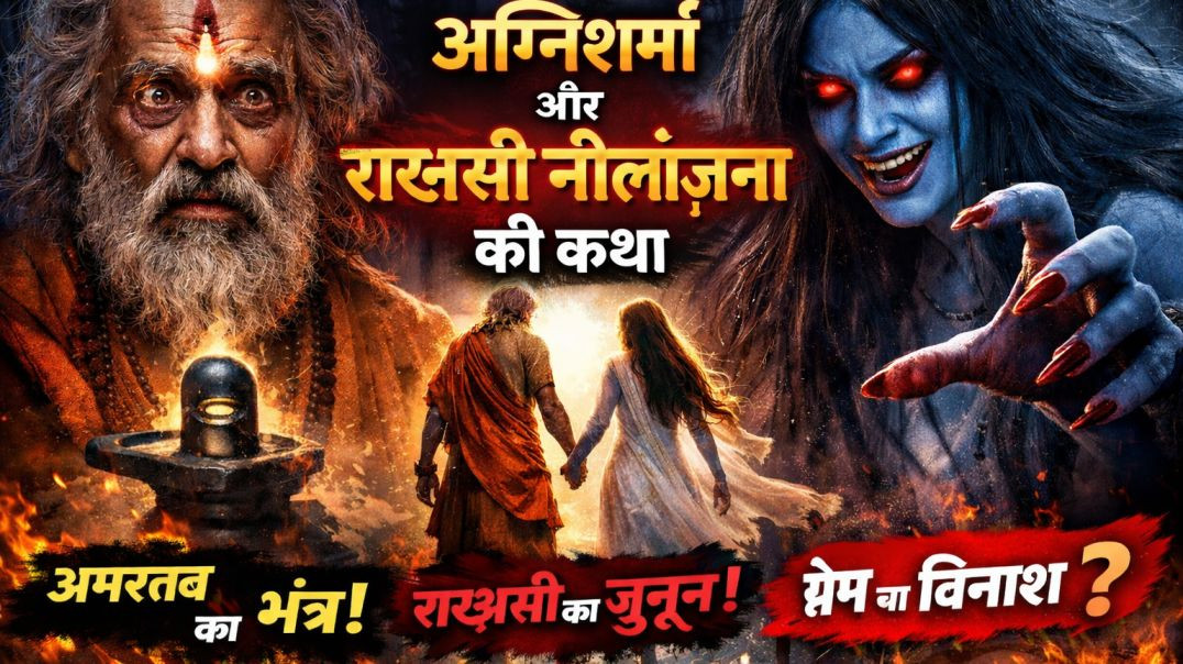 ⁣कहानी: विद्वान अग्निशर्मा और राक्षसी नीलांजना की कथा#video#story