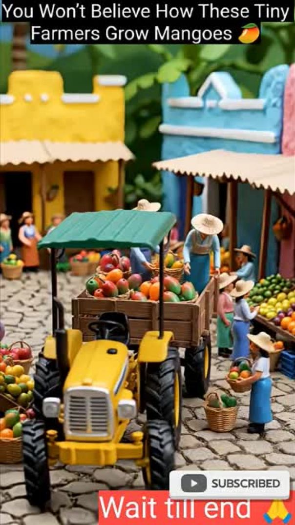 Watch Tiny Farmers Harvest Mangoes 🥭 Satisfying Mini Farm #shorts