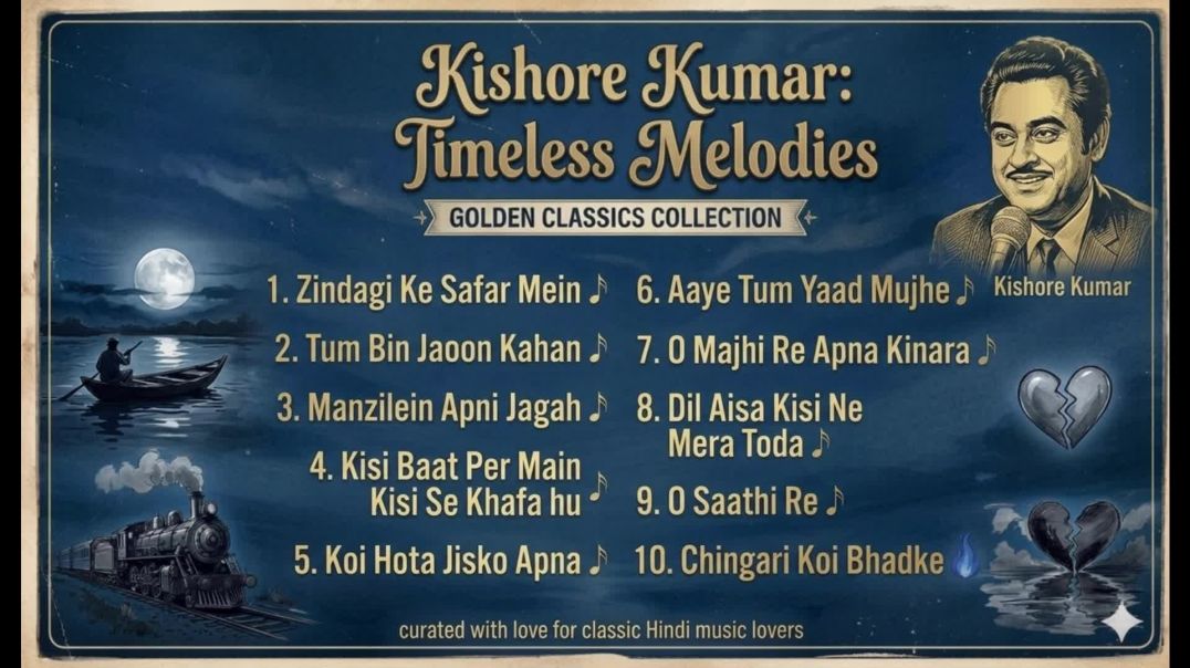 ⁣Kishore Kumar's Finest: An Emotional Journey Through Time