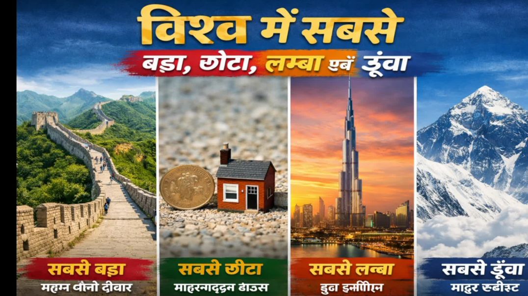 ⁣largest smallest highest tallest in the world