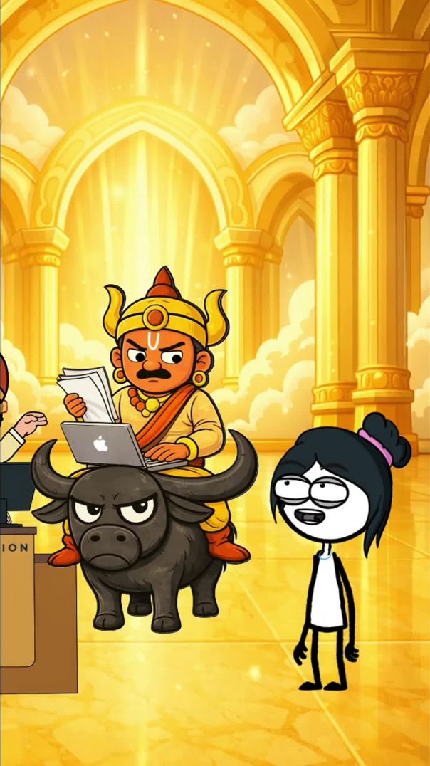 Yamraj_ka_Yamlok_👻__#animatin_#animvinnu_#comedy