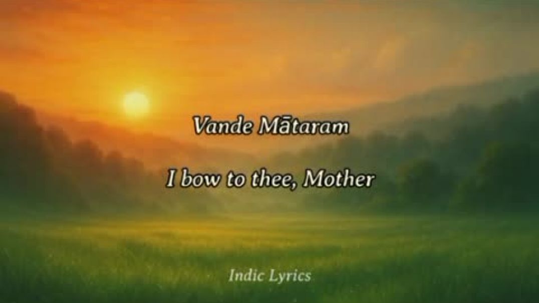 ⁣Vande Mataram song English translation