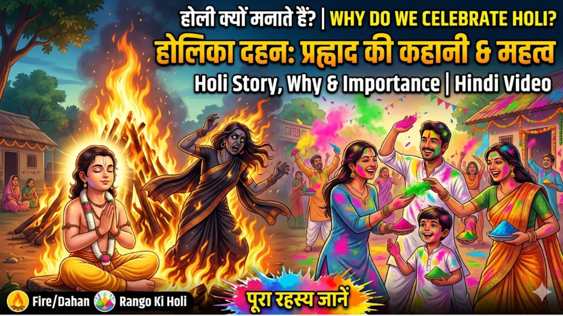 ⁣होलिका_दहन__आस्था_की_कहानीहोलिका दहन: आस्था की कहानी | Holika Dahan Story in Hindi | Why we celebrat