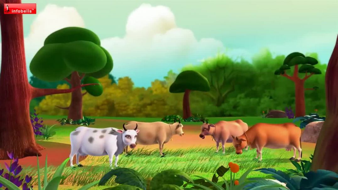 ⁣The_Tiger_and_the_Cows___Hindi_Stories_for_Kids___Infobells(720p)