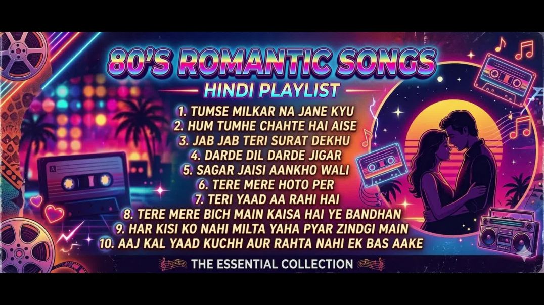⁣The Essence of 80s Romance: A Timeless Hindi Melodies Collection