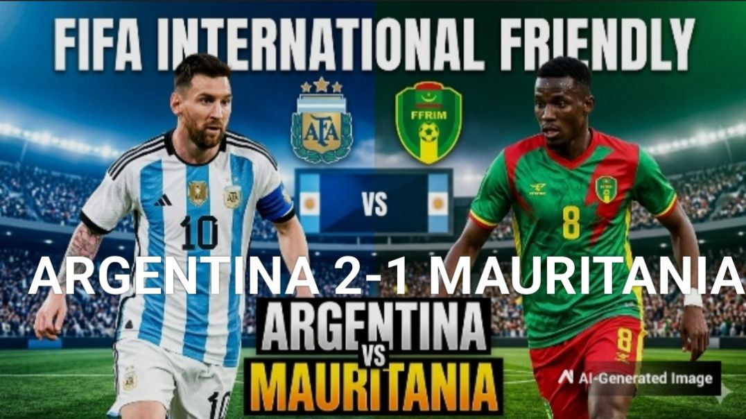 ⁣Argentina 🇦🇷 2 Vs 1 🇲🇷 Mauritania International Friendlies Football Match Highlights In 26th March 2