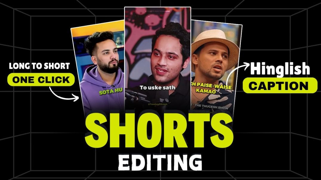 ⁣🎙️Podcast Shorts Kaise Banaye  Shorts Editing Tutorial