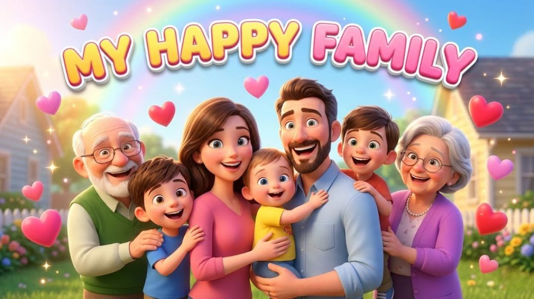 ⁣My Happy Family | Beautiful Kids Song About Love, Hugs & Togetherness | English Rhyme