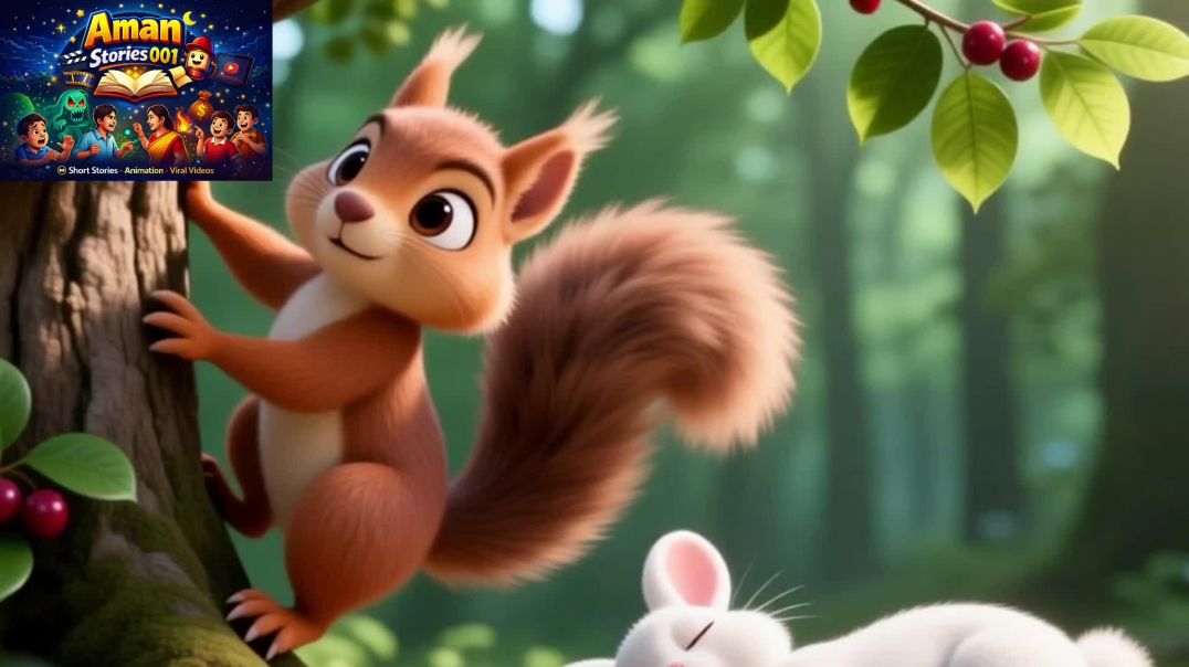 ⁣मेहनती गिलहरी और आलसी खरगोश | Mehnati Gilahri Aur Aalsi Khargosh | Hindi Moral Story | Motivational 