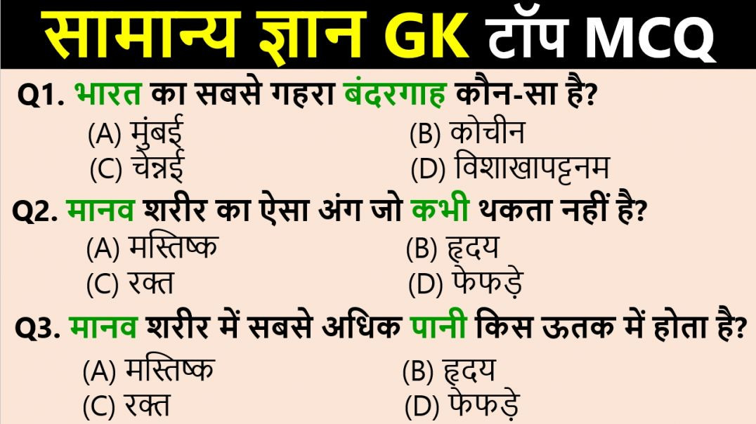 Top GK GS Practice Set | प्रतियोगी परीक्षा के लिए चयनित प्रश्न |
