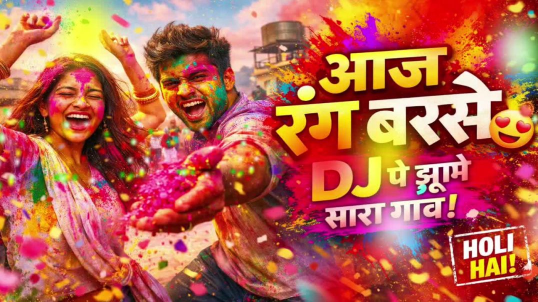 ⁣Aaj Rang Barse – Gaon Holi DJ Song 2026 _ DJ Pe Jhume Sara Gaon 🎉