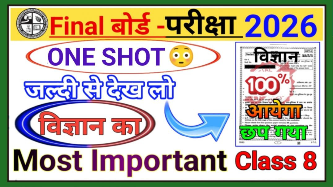 ⁣Class 8 Science Important Questions Jac Board