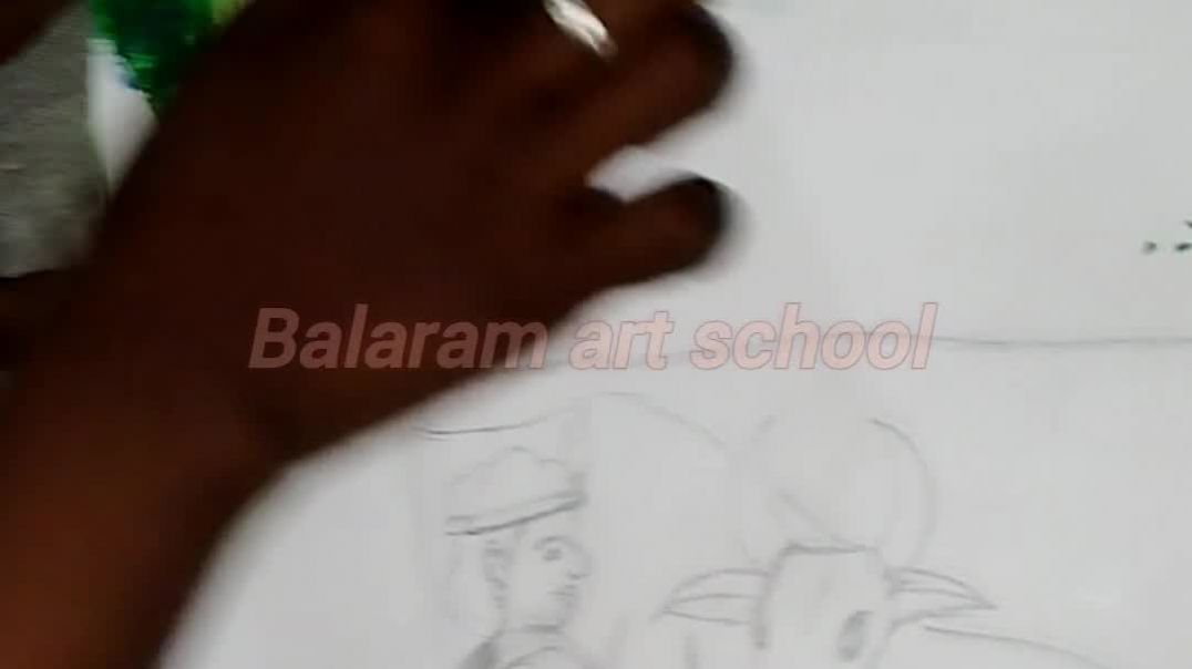 গো পালোক আরাম রতো শ্রী কৃষ্ণের প্রতিকৃতি অঙ্কন #baithakgana #nimtita #balaram_nimtita #astrology