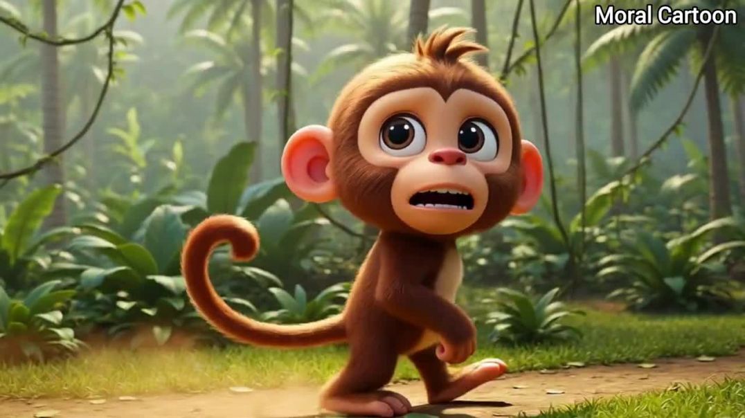 ⁣🌴नया_घर_बनाकर_खुश_हुआ_बंदर___Monkey_Builds_New_House___Moral_Story🌿(720p)