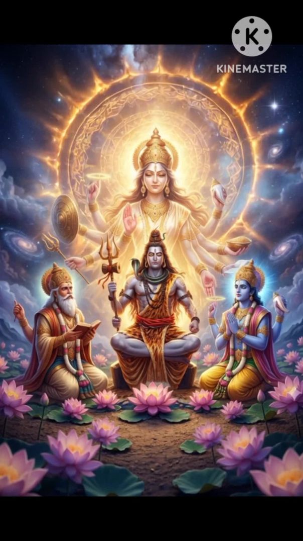 Man Durga ki prathna karte hue