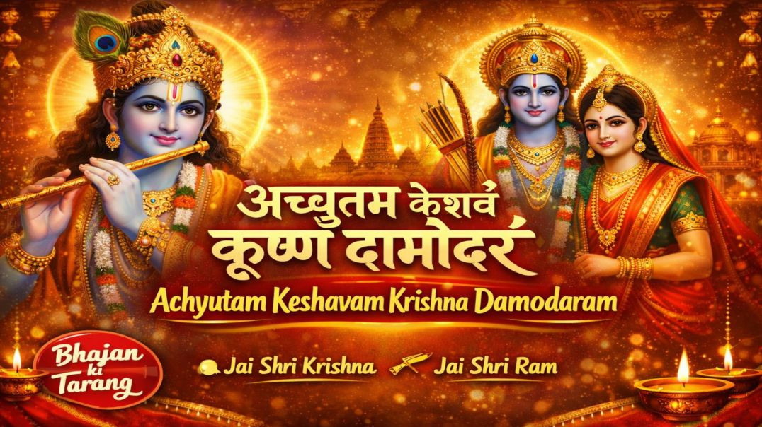 ⁣अच्चुतम केशवं कृष्ण दामोदरं /Achyutam Keshavam Krishna Damodaram /Ram Narayan Bhajan /Krishna Bhajan