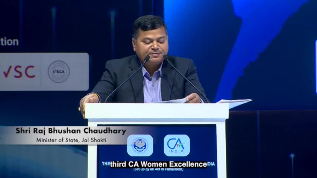 ⁣Shri Raj Bhushan Chaudhary, Hon’ble Minister of State, Jal Shakti, addressed ICAI