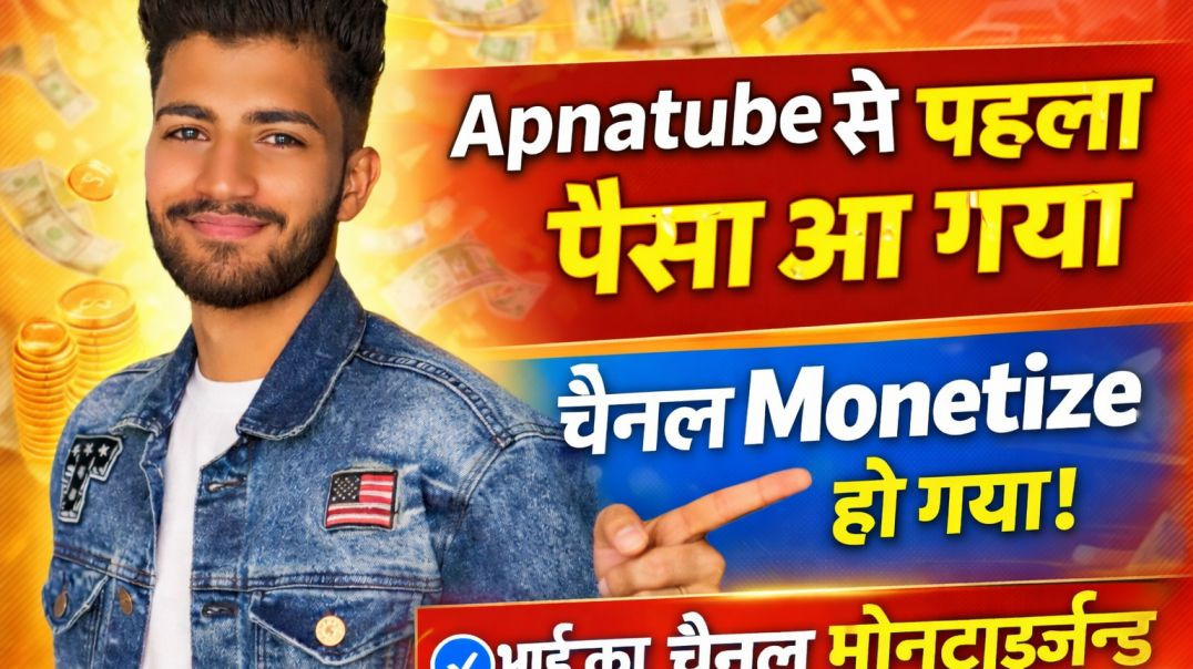 ⁣Apnatubeसे पहला पसा आ गया  चैनल Monetize हो गया!  भाई का चैनल मोनटाइज