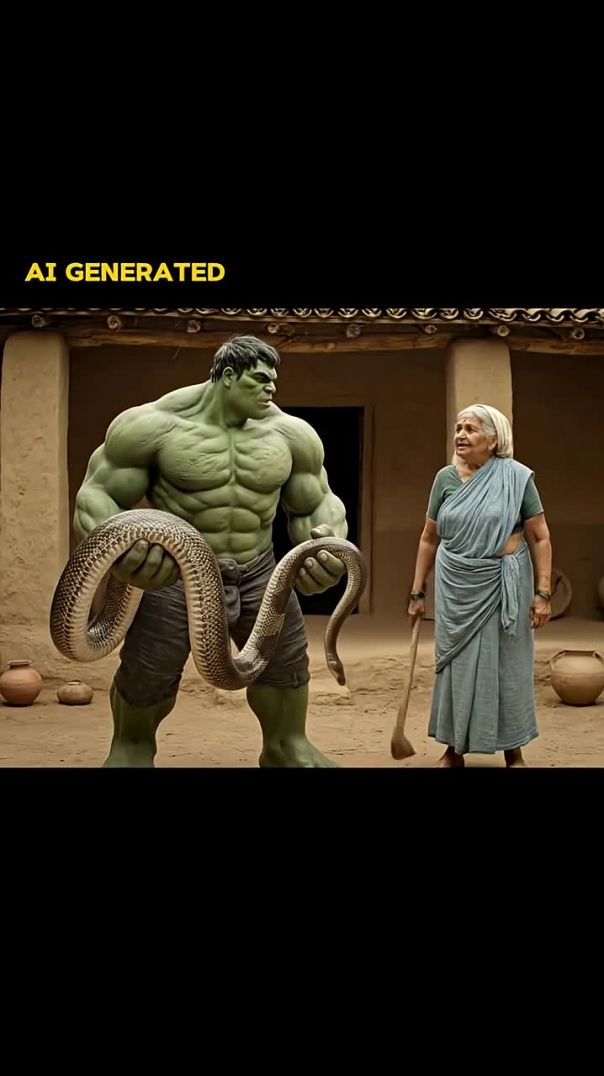Hulk पकड़ के लाया Anaconda दादी को सूप पिलाने के लिए 🤣 Funny Video _funnyvideo _hulk _fun