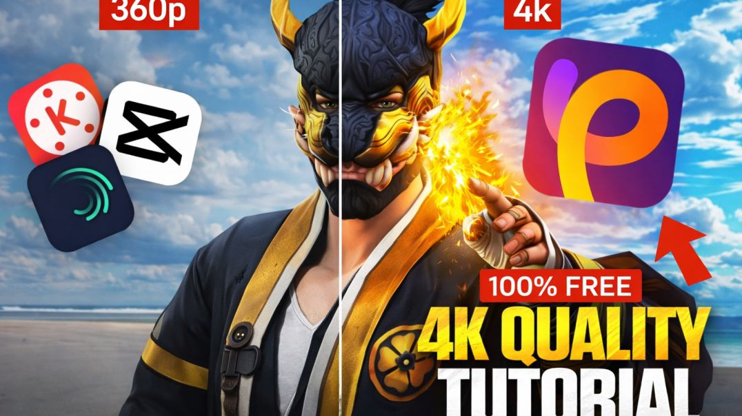 ⁣CapCut + AI Trick 😍 | Make Your Video 4K FREE