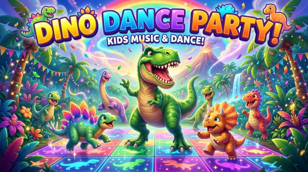 ⁣Dinosaur Dance Party | Let’s Dance with Dinosaurs!