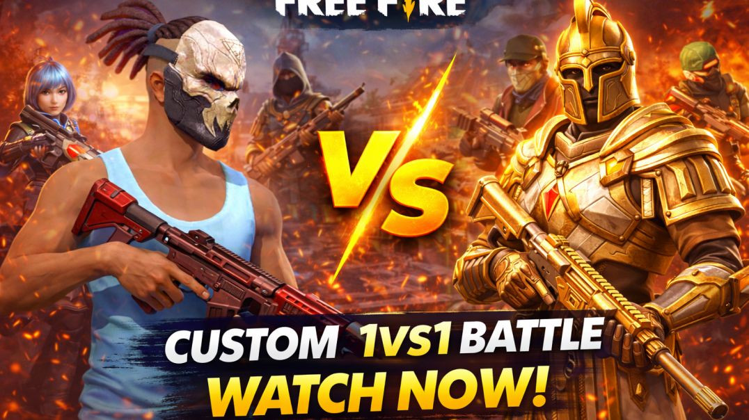 ⁣CUSTOM 1VS1 🔥 Season 1 Golden Bundle vs Skull Mask 😱 | Full Intense Fight
