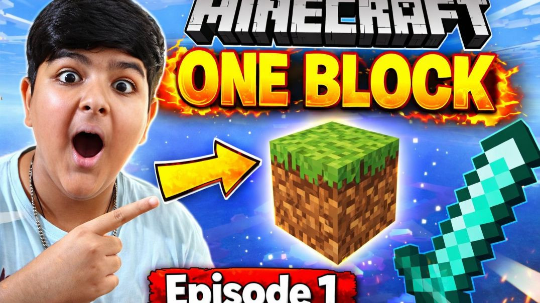 ⁣Sirf 1 Block Se Survival Start! 😱🔥 | Minecraft One Block EP-1 Hindi Gameplay
