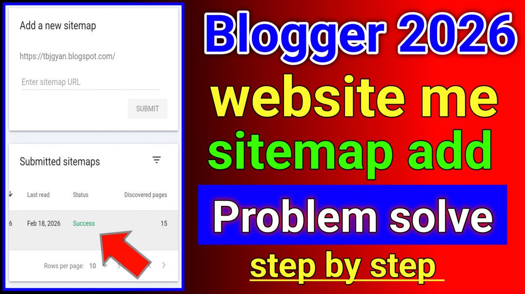 ⁣Blogger 2026 website me sitemap add problem solve step by step