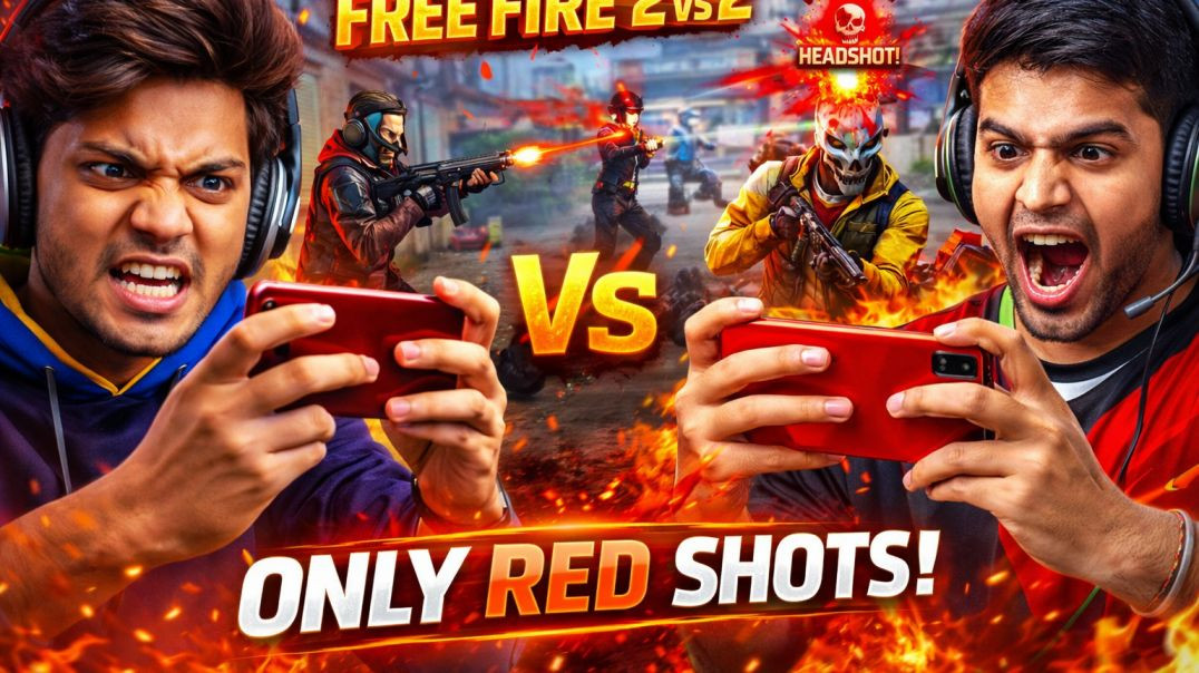 ⁣FREE FIRE GAME PLAY 2VS2 ONLY RED SHOT FF LOVERS 🆒▶️