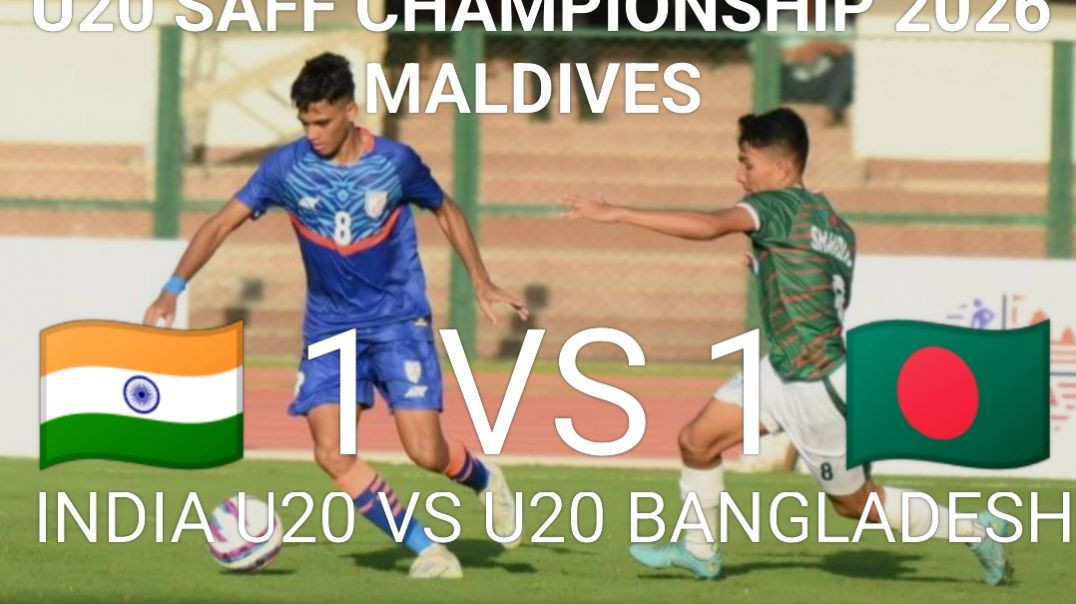 ⁣India 🇮🇳 1–1 🇧🇩 Bangladesh Match_Highlights_SAFF U20 Championship In 28th March 2026