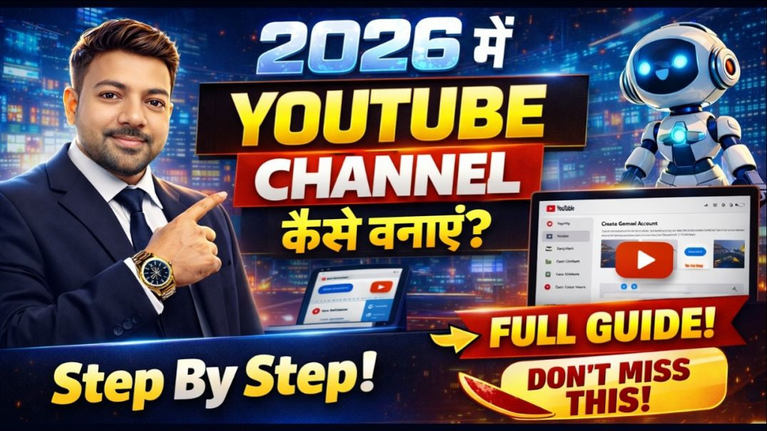 ⁣2026 Mein YouTube Channel Kaise Banaye_ Full Step By Step Guide (1)