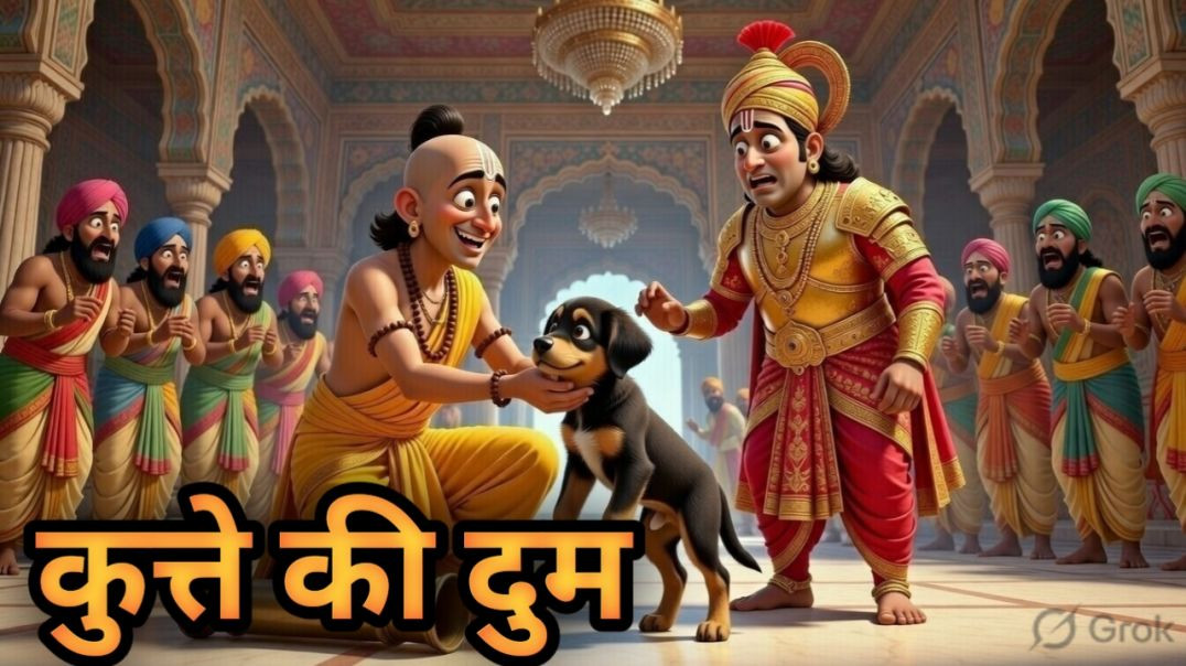 ⁣Tenali Rama Story: क्या कुत्ते की दुम सीधी हो सकती है? | Tenali Rama Moral Story । Deepak 33 ।