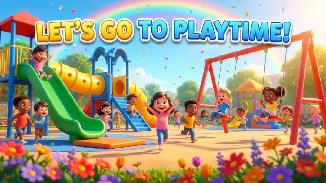⁣Let’s Go to Playtime!  Fun Kids Action Song | Run, Jump, Slide & Sing Along