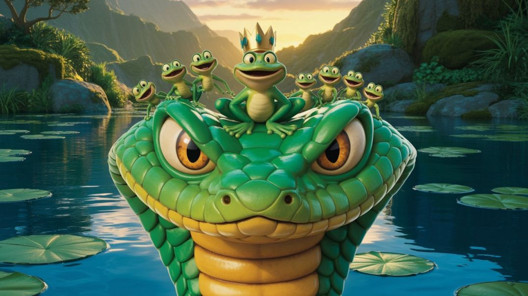 ⁣मेढक राजा सांप का शिकार! Panchtantra Snake Frog Story Hindi