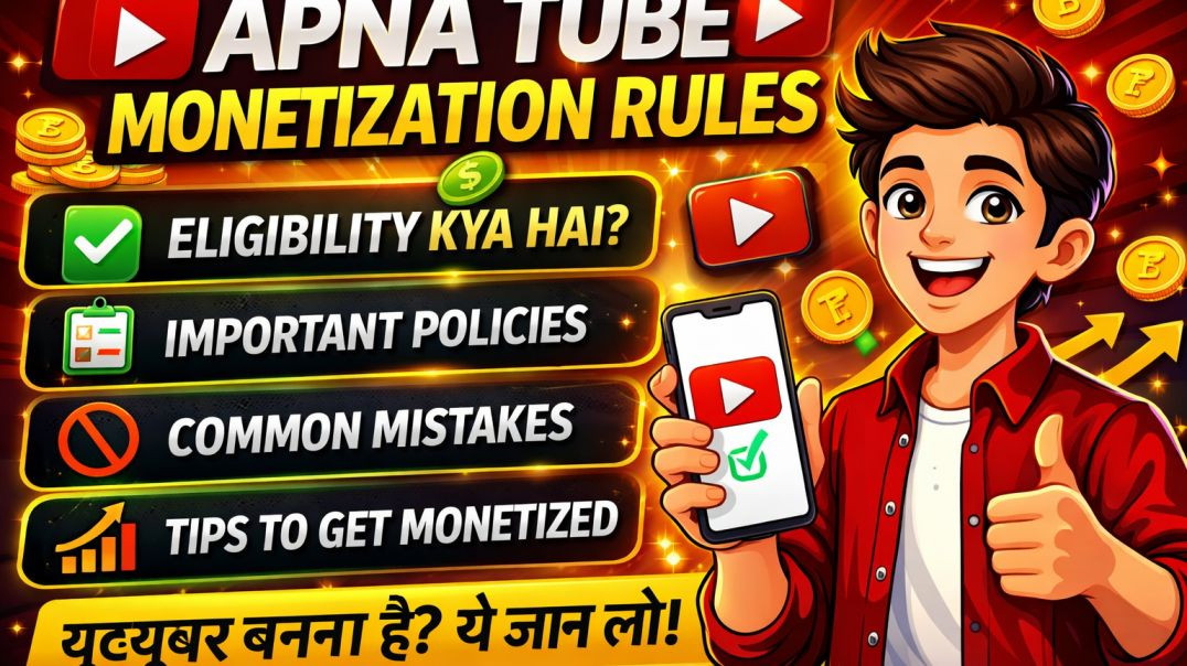 ⁣Apna Tube channel ko monetization police