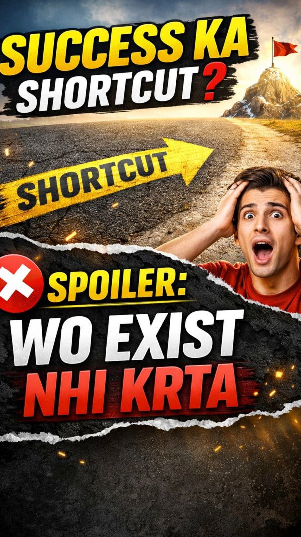 "Success ka shortcut? ❌Spoiler : Wo exist hi nhi krta " #shortcut #viralvideo