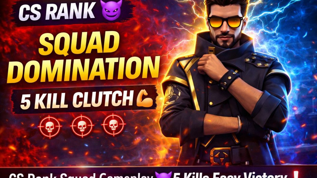 ⁣CS Rank Squad Gameplay 😈 4 Kills Easy Victory